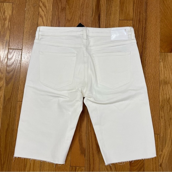 R13 NWT Boy Straight Short Rinsed White Size 28 - Picture 6 of 7